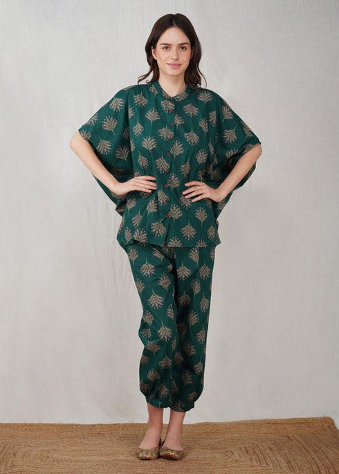 Women's Co-ord Green tree